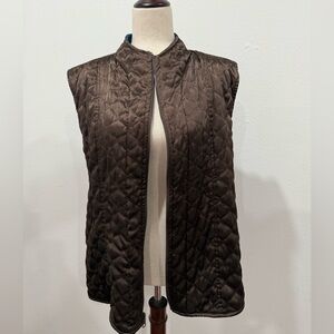 Dulon Reversible Quilted Vest – Brown & Teal